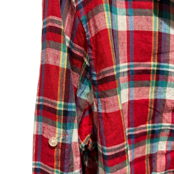 RALPH LAUREN Vintage Plaid Linen Shirt - Picture 3 of 8